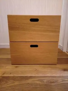 無印良品 / スタッキングチェスト(引出し2段) / オーク材① - メルカリ