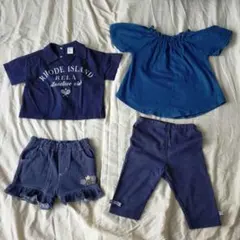 半袖 Tシャツ パンツ 女の子 まとめ売り 4枚セット 90