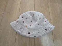 ZARA　ザラキッズ　バケハ　もこもこ　花柄 帽子　バケットハット