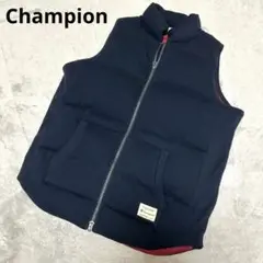 【美品】Champion チャンピオン ダウン ベスト ネイビー