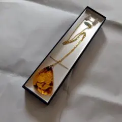 本べっ甲 薔薇彫刻 ペンダント ネックレスのサムネイル