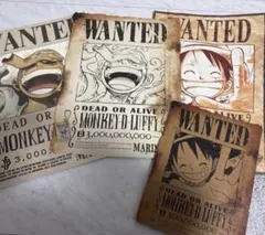 当選品】30億ルフィWANTED 新四皇手配書コンプリートセット ポスター