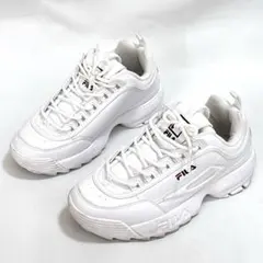 FILA フィラ 厚底スニーカー ホワイト 25.5cm 軽量 レディース ローのサムネイル