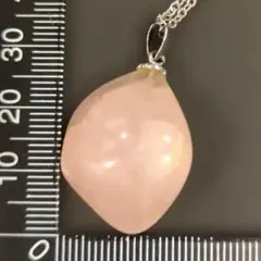 天然石 ローズクォーツ ペンダント