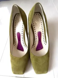 【Yves Saint Laurent】美品 サンローラン スエード パンプス
