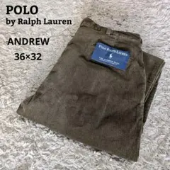 【未使用】90s ラルフローレン ANDREW 太畝 コーデュロイパンツ W36