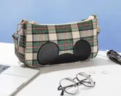 Disney チェックのミッキー耳バッグ 2ways