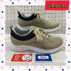 24.0cm 新品 レディーススニーカー ランニングシューズ ベージュ