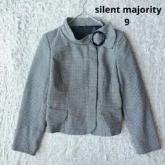 【silent majority】ノーカラージャケット　ショート丈　セレモニー