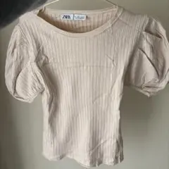 ZARA トップス 半袖 アイボリー レディース