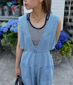 CIAOPANIC サイドカットアウト2WAYデニムサロペット 定価9,350円