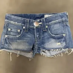 SLY ダメージデニムショートパンツ ローライズ