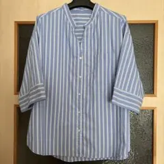 【美品】GU ワイドスリーブシャツレディース五分袖　Ｌ