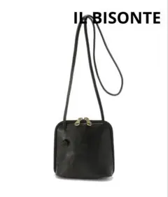 イルビゾンテ レザー ショルダーバッグ 黒 クロスボディ ポシェット