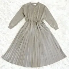 Milk tea ニット 異素材 ドッキング ワンピース プリーツ マタニティ