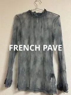 french pave⟡シアー レース長袖 トップス ボタニカル柄 新品未使用のサムネイル