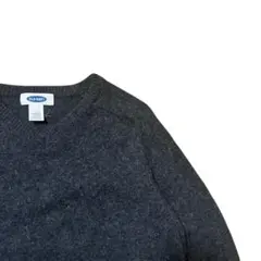 【高品質】OLDNAVY80%ラムウールニットセーター　チャコールグレーのサムネイル