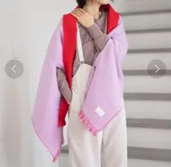 新品タグ付き ニコアンド 2WAY アソート ストール ポンチョ ピンク