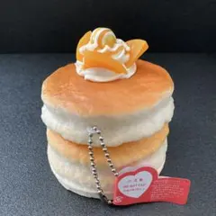 【新品】ホットケーキスクイーズ ふんわりカフェ マンゴー H9.5cm