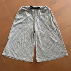 グレー チェック柄 ガウチョパンツ 140サイズ