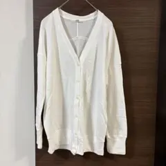 306.ユニクロ　Vネック長袖カーディガン　M レディース