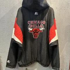#965 STARTER NBA CHICAGO BULLS ブルズ　L 古着