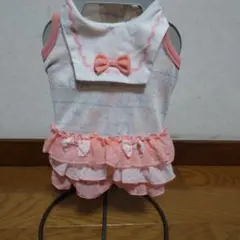 可愛いピンクの犬服 フリル付きDSS