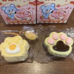 文清ストロング スクイーズ 肉球 くまちゃん/モーニング猫ちゃん