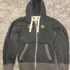 PUMA TRACK & FIELD グレー パーカー S