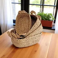 ウォーターヒヤシンス バスケット 4個セット 収納バスケット（SC-607-4）