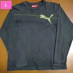PUMA ブラック 長袖 Tシャツ L