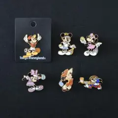 東京ディズニーランド他　ミッキーマウス　ミニーマウス　ピンバッジ　6個