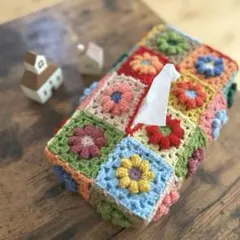 かぎ針編み＊ティッシュボックスカバー(124)