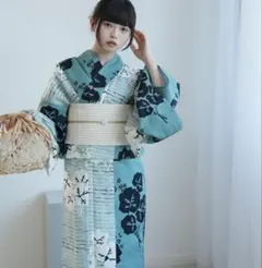 ro　新品　未使用　utatane 浴衣単品　鈍ミントに糸菊と花 ro様専用 新品 未使用 utatane 浴衣単品 鈍ミントに糸菊と花 - メルカリ