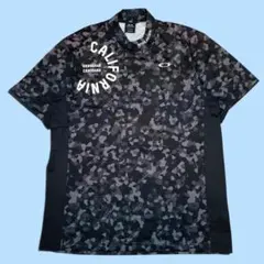 美品】パーリーゲイツ モックネック 半袖 シャツ 総柄 ボタニカル柄 5