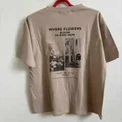 新品 キューティーブロンド バックプリント半袖Tシャツ Mサイズ グレージュ 夏
