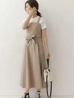 アーバンリサーチドアーズ　リボン付きジャンバースカート　ワンピース　マタニティ