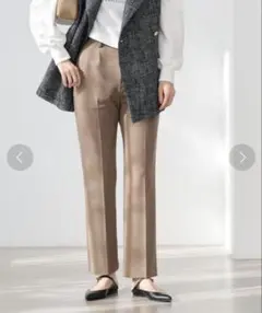 green label relaxing スリット パンツ