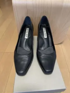 fizz reen フィズリーン　23.5 EEE 本革　黒パンプス