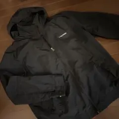HILFIGER ブラック ナイロンジャケット フード付き