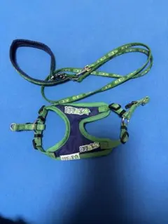 さかがみ家　Sサイズ メッシュハーネス・リードセット ネイビー・グリーン