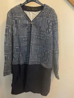 ZARA BASIC ノーカラージャケット M ネイビー