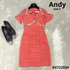 Andy アンディ　カラードレス　ドレス　ワンピース　ミニ丈　Sサイズ　ピンクのサムネイル