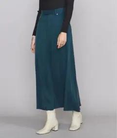 BEAUTY&YOUTH ウォッシャブル サテン ロング スカートS 美品