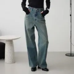 【極美品】AZUL by Moussy ラインストーンワイドデニム S