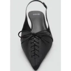 MANGO 編み上げパンプス スリングバック 39のサムネイル