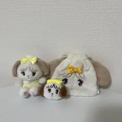 mikko ガチャガチャ3点セット　ぬいぐるみマスコット、前髪クリップ、巾着