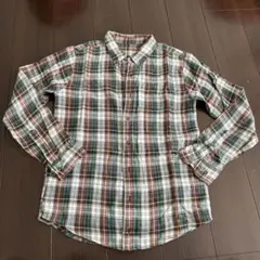 メンズ　長袖　フランネルシャツ　チェック　シャツ　トップス　グリーン