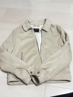 ベージュ スエード ジャケット