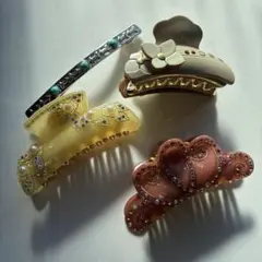 ほぼ未使用♡髪留め　4点セット